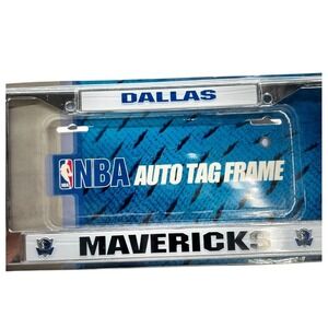 New NBA Dallas Mavericks Auto Tag Frame Car Truck‎ License Plate Chrome Metal